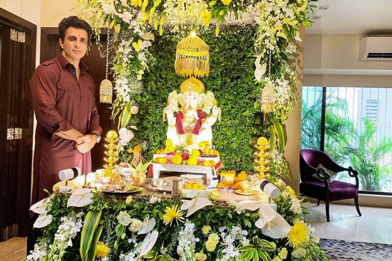 Ganpati Decoration Ideas Without Using Thermocol | the interior nook
