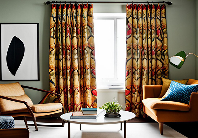 living room curtain design