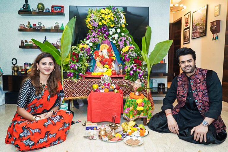 simple Ganpati flower decorations | the interior nook