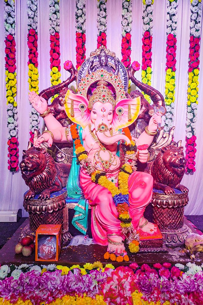 Ganpati Decoration Ideas With Paper Flowers | the interior nook