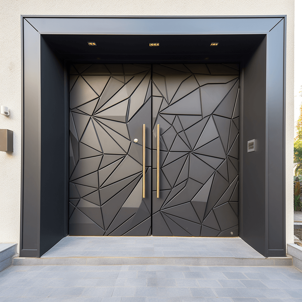 Geometric-patterned Modern Main Door Design