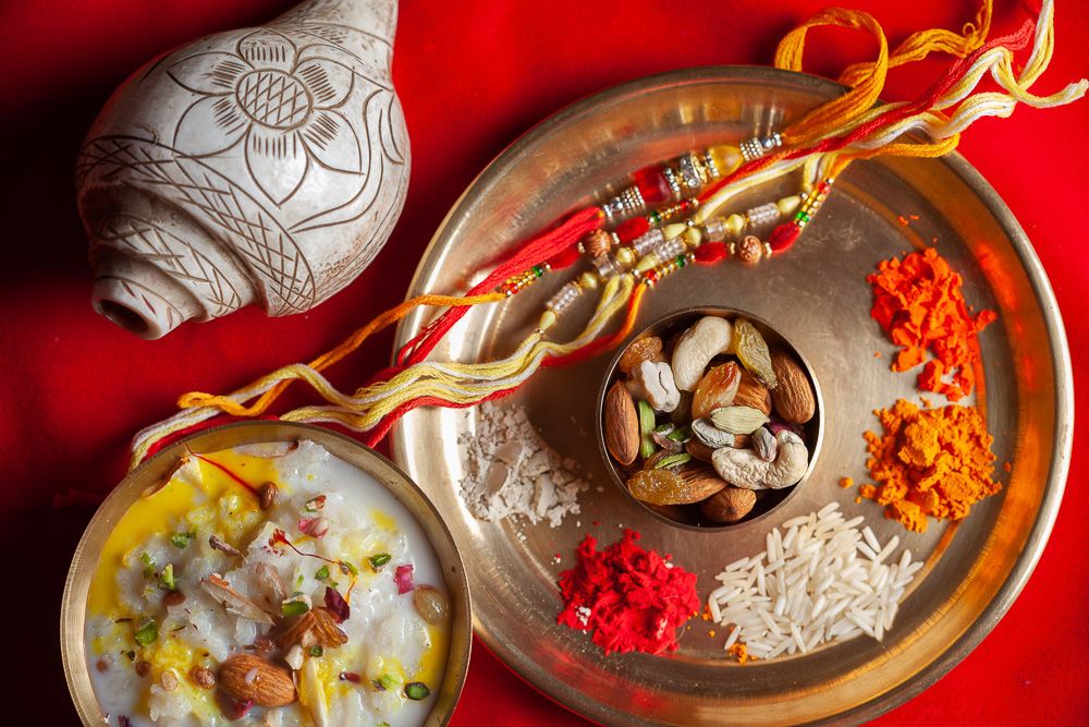 rakhi celebration thali - raskhabandhan 2024 | the interior nook
