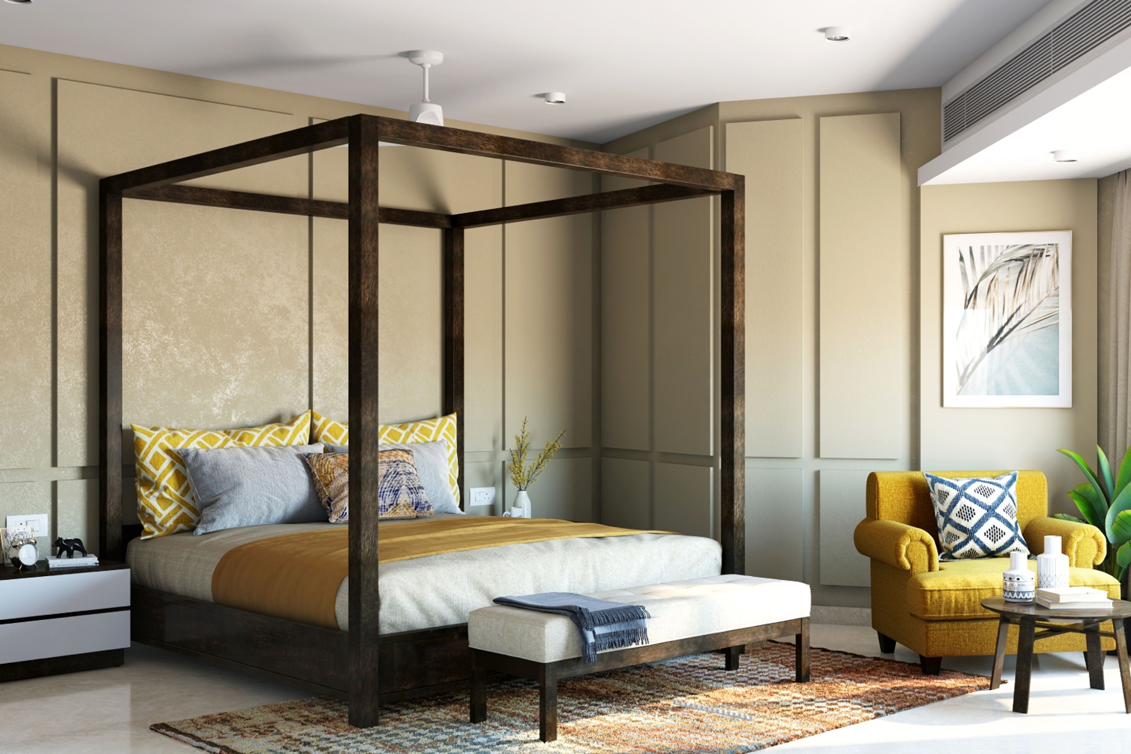bedroom wall design ideas with paint