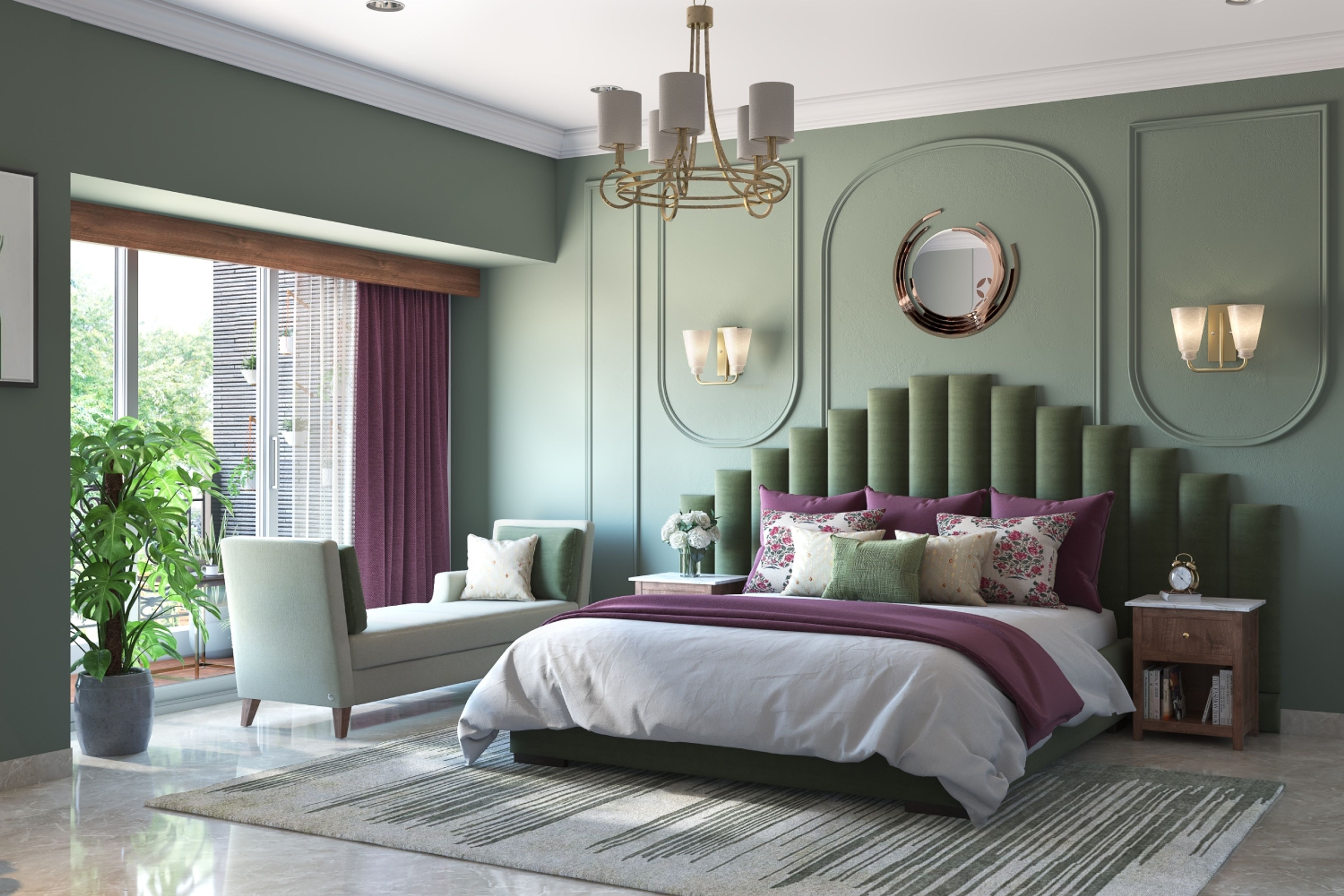 bed room design and colour
